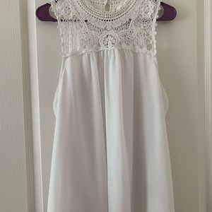 Forever 21 White lace neck shirt.